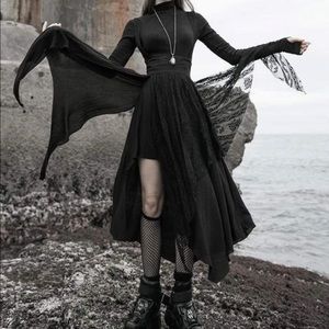 Punk Rave Lace Suspender Skirt